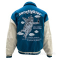 Custom Embroidery Patch Wool Leather Sleeves Baseball Jacket